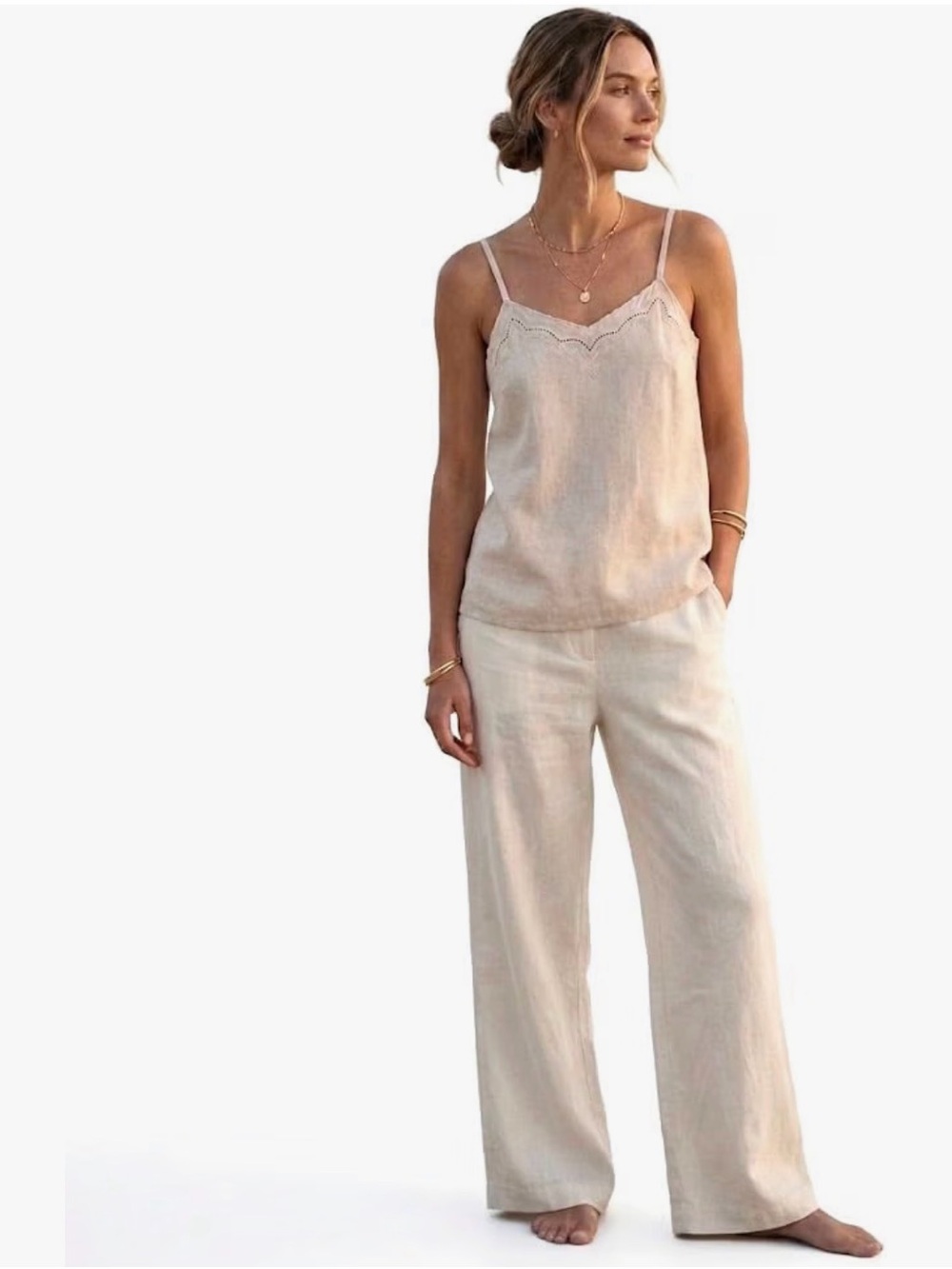 Camisole with Embroidered Trim